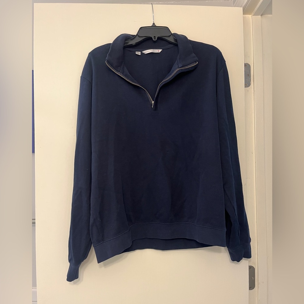 Cutter & Buck Navy Blue Men’s Half Zip Sweater Preppy Medium